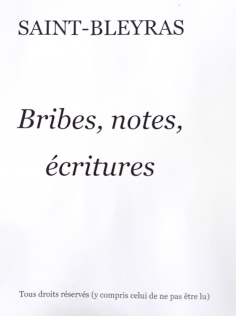 BRIBES NOTES ECRITURES